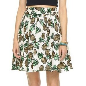 Blaque Label Pineapple Print Circle Skirt Sz M